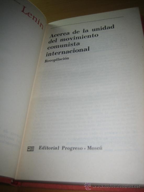 Libros de segunda mano: Acerca de la unidad del movimiento comunista internacional. Recopilación. - Lenin (Comunismo) - Foto 2 - 39254446